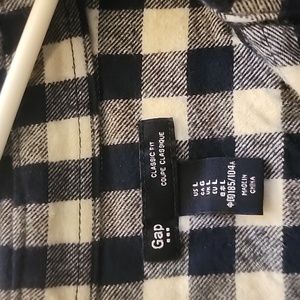 Large blue and white button up, from Gap